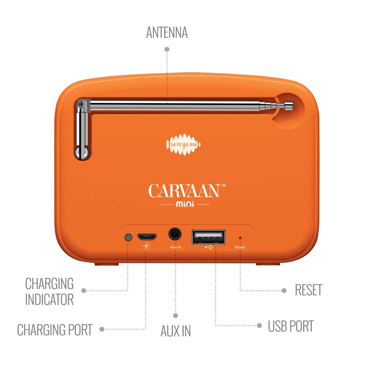 Saregama Carvaan Mini 2.0 (Vivid Orange)