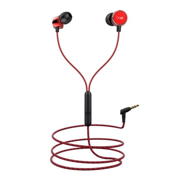 boAt BassHeads 172 Wired Earphone with Mic (Red)