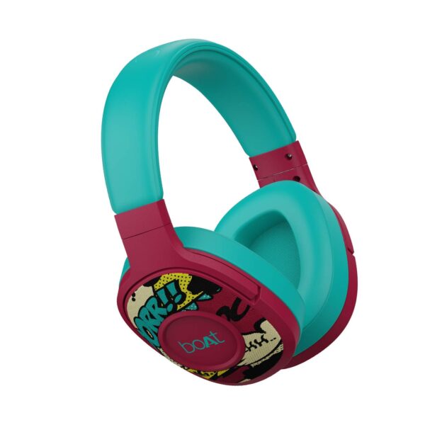 boAt Rockerz 550 Over-Ear Wireless Headphone (Maroon Maverick)
