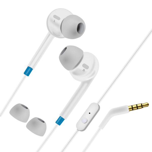 Saregama Carvaan Earphones GX01 with Mic-  (Classic White)