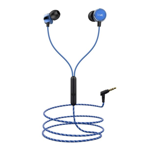 boAt BassHeads 172 3.5mm Angled Jack Wired Earphones (Blue)