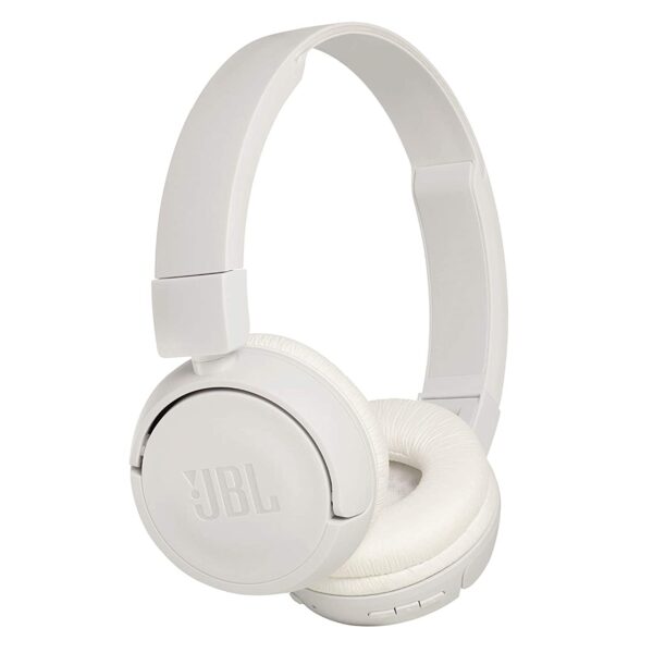 JBL T460BT Extra Bass Wireless On-Ear Headphones (White)