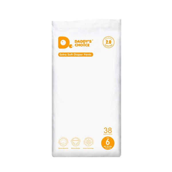 Daddy's Choice Cotton-Feel Pant-Style Diapers with Wetness Indicator - 38 Count