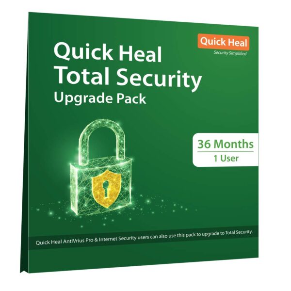 Quick Heal Total Security Renewal Upgrade Gold Pack 1 PC, 3 Year (CD)