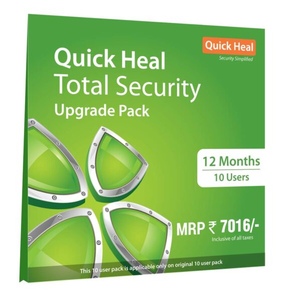 Quick Heal Total Security Renewal Upgrade Pack - 10 User, 1 Year (DVD)