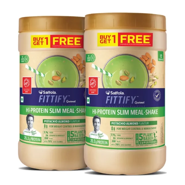 Saffola Fittify Hi Protein Slim Meal-Shake Pistachio Almond