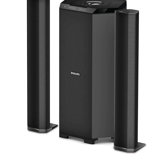 Philips MMS8085B/94 2.1 Channel Convertible Multimedia Speaker System, (Black)