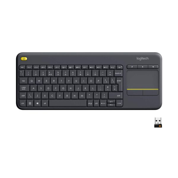 Logitech K400 Plus Wireless Livingroom Keyboard with Touchpad (Black)
