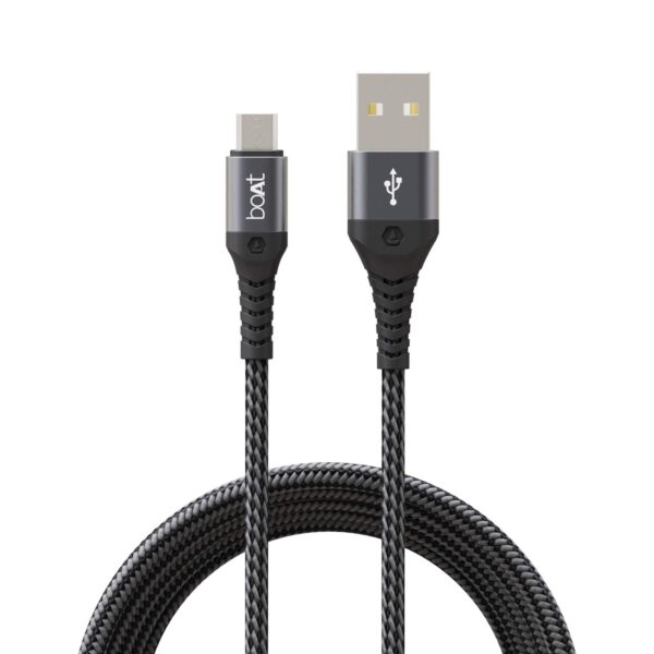 boAt Micro USB 550 Stress Resistant Cable (Mercurial Black)