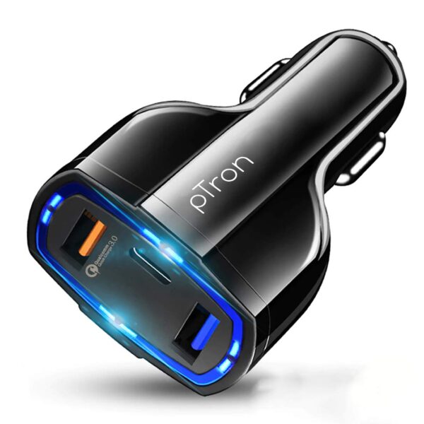 pTron Bullet Pro 36W Fast Car Charger Adapter