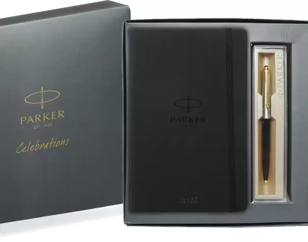 PARKER Celebration 2022 Diary + Galaxy Standard Ball pen Regular Gift Set (Black)
