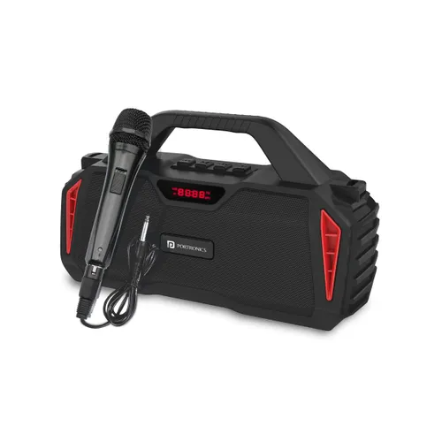 Portronics Chime 20W Wireless Bluetooth Speaker (Black Red)
