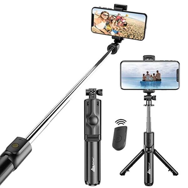 WeCool Bluetooth Extendable Selfie Sticks with 3-in-1 Multifunctional