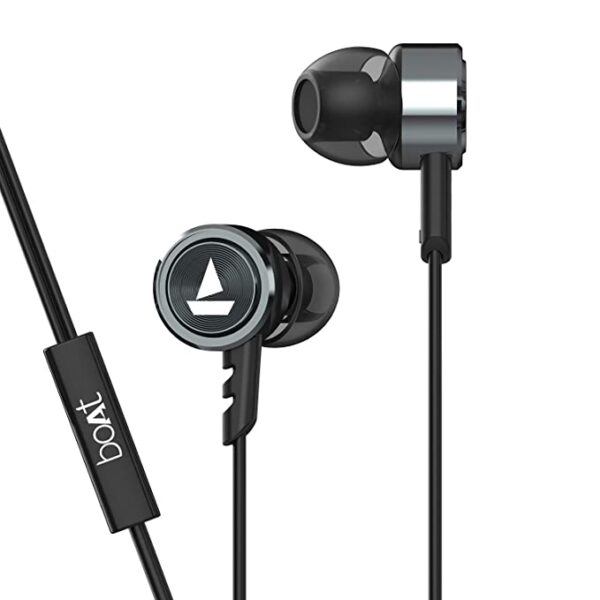 boAt BassHeads 122 Wired Earphones (Gun Metal Black)