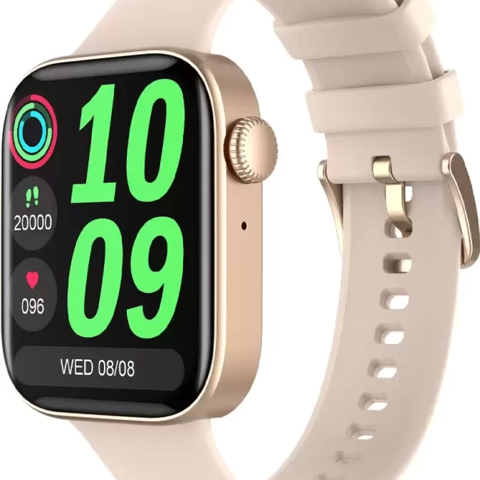 Fire-Boltt Ring 2 Smartwatch with Bluetooth Calling (Rose Gold)